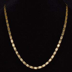 Italian Karisma 750 18K Solid Gold Oval Snail Link Chain Mens Womens Necklace